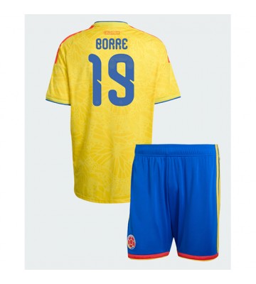 Colombia Rafael Santos Borre #19 Hjemmebanetrøje Børn VM 2026 Kortærmet (+ Korte bukser)